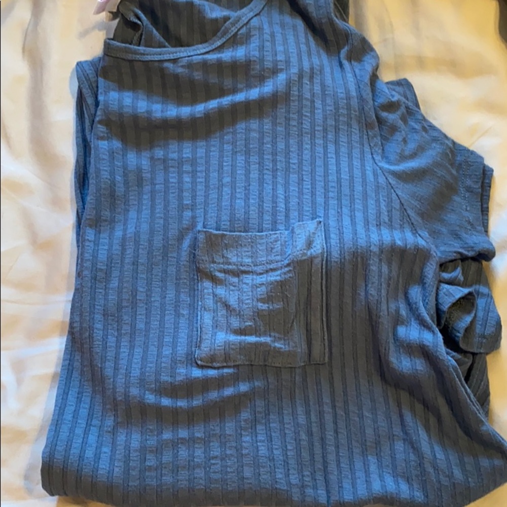 Lula Roe Carly Dress-Slate/light Blue Size XL